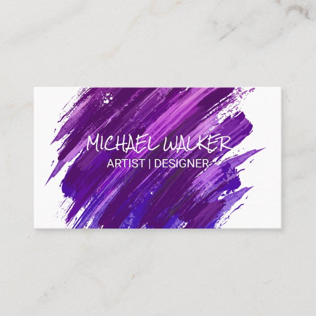 Cartão De Visita Pintor Roxo Bruto (Frente)
