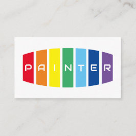 Cartão De Visita Pintores Elegantes listras coloridas arco-íris