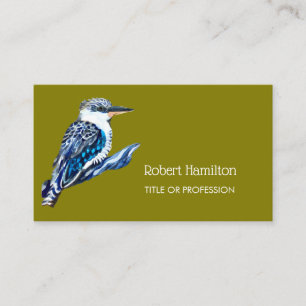 Cartão De Visita Pintura aquosa de Kookaburra, ave australiana