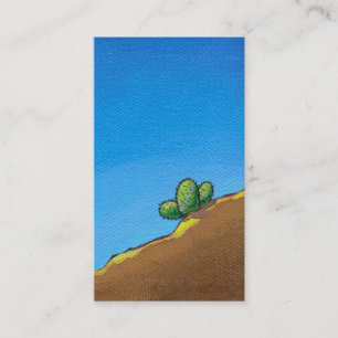 Cartão De Visita Pintura colorida da arte da paisagem do deserto do