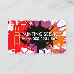 Cartão De Visita Pintura com cilindro de proteção Escada Escada Esc