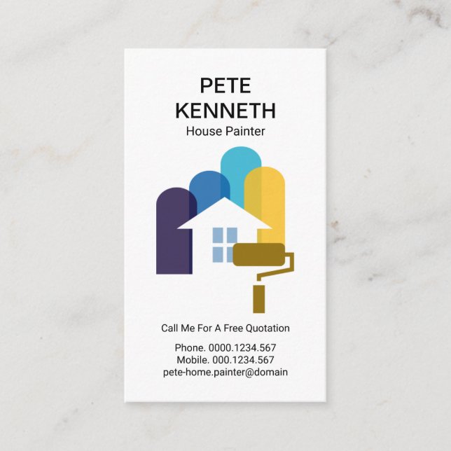 Cartão De Visita Pintura da página criativa Pintura de ponta de mot (Frente)