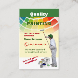 Cartão De Visita Pintura da qualidade