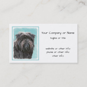 Cartão De Visita Pintura de Affenpinscher - Arte de Cachorro Origin