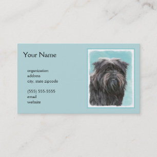 Cartão De Visita Pintura de Affenpinscher - Arte de Cachorro Origin