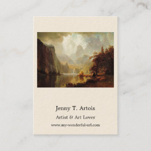 Cartão De Visita Pintura de Albert Bierstadt, nas Montanhas 1867
