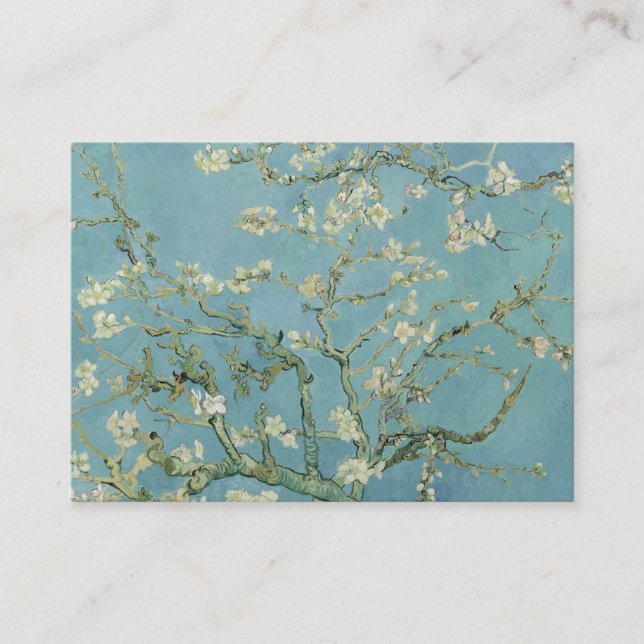Cartão De Visita Pintura de Almond Blossoms por Van Gogh (Frente)