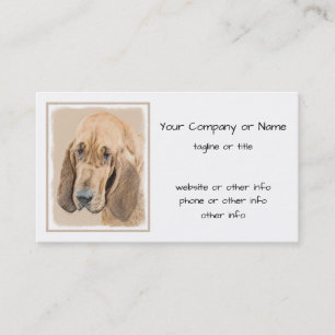 Cartão De Visita Pintura de Bloodhound - Arte de Cão Original Boni