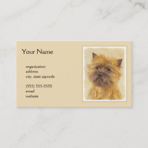 Cartão De Visita Pintura de Cairn Terrier - Arte de Cachorro Origin