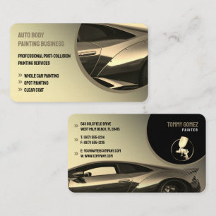 Cartão De Visita Pintura de corpo automático   Moderno profissional