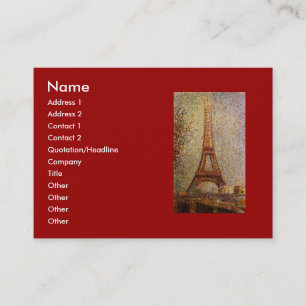 Cartão De Visita Pintura de Georges Seurat: A torre Eiffel (1889)