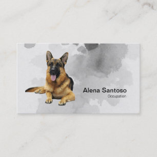 Cartão De Visita Pintura de german shepherd