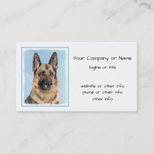 Cartão De Visita Pintura de German shepherd - Arte de Cachorro Orig