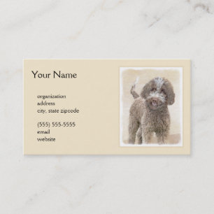 Cartão De Visita Pintura De Lagotto Romagnolo - Arte De Cão Origin