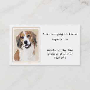 Cartão De Visita Pintura De Nederlandse Kooikerhondje - Arte De Cã