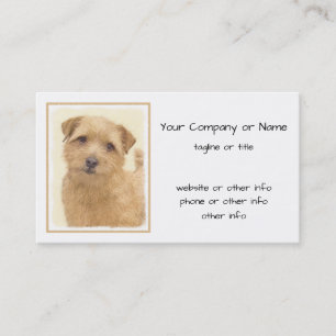Cartão De Visita Pintura de Norfolk Terrier - Arte de cachorro orig