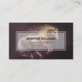 Cartão De Visita Pintura De Pastel De Cavalo Corrente