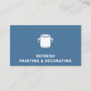 Cartão De Visita Pintura De Pintor E Decorador Pode Fazer Azul Mode