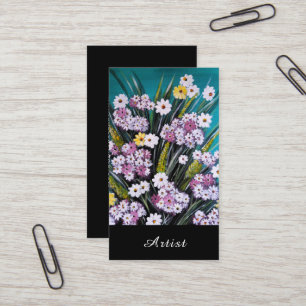 Cartão De Visita Pintura do Buquê de Primavera por Alfred Fox