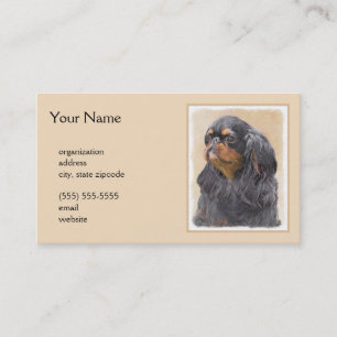 Cartão De Visita Pintura do Spaniel de Brinquedo Inglês Arte Animal