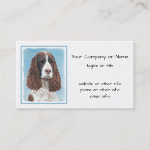 Cartão De Visita Pintura em inglês Springer Spaniel original