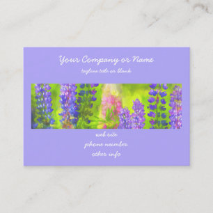 Cartão De Visita Pintura em Lupine - Arte Flor Original