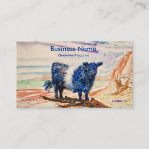 Cartão De Visita Pintura em Praia de Vaca Galloway Belga