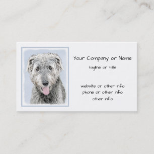 Cartão De Visita Pintura em Wolfhound Irlandês - Arte em Cachorro O