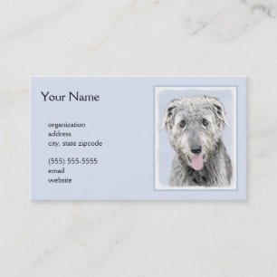 Cartão De Visita Pintura em Wolfhound Irlandês - Arte em Cachorro O