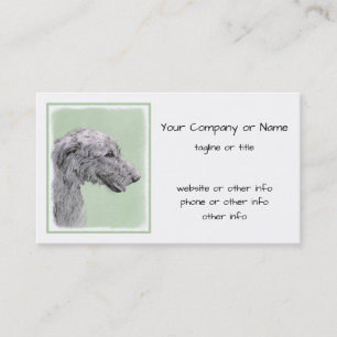 Cartão De Visita Pintura em Wolfhound Irlandês - Arte em Cachorro O