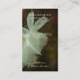 Cartão De Visita Pintura Floral Impressionante de Espírito Branco