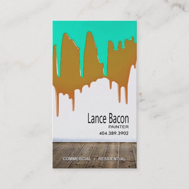 Cartão De Visita Pintura profissional, pintores, melhoria Home (Frente)