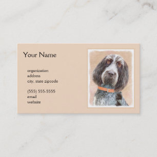 Cartão De Visita Pintura Spinone Italiano - Arte Cachorro Original