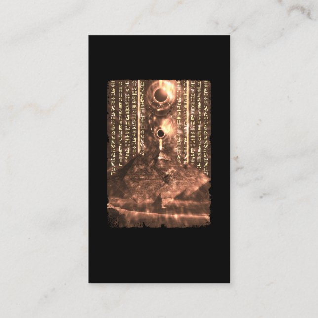 Cartão De Visita Pirâmides Egípcios Hieroglifos Artefato De Escarpa (Frente)