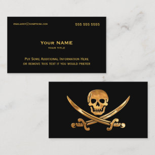 Cartão De Visita Pirata Dourada