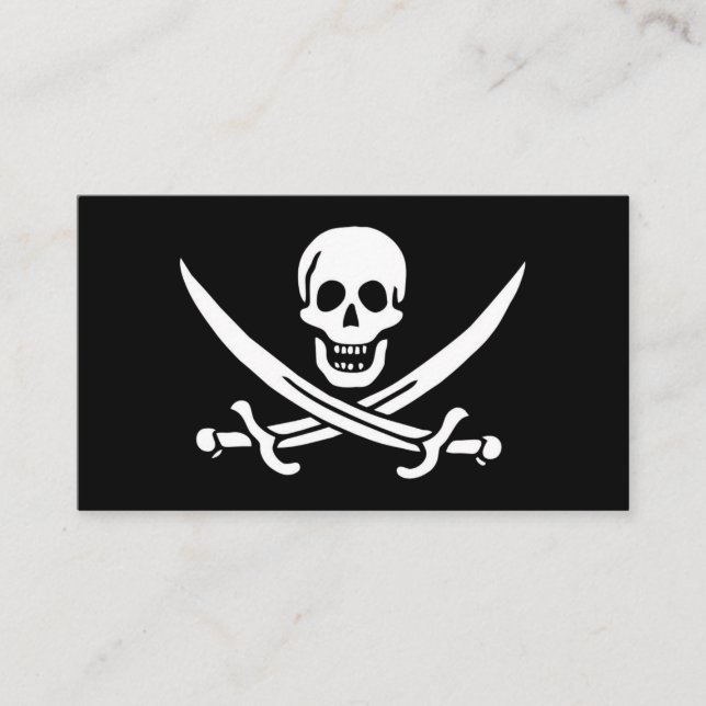 Cartão De Visita Pirate Flag Of Jack Rackham (Frente)