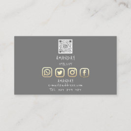 Cartão De Visita Pisca Logotipo de ativação Logotipo de mídia socia
