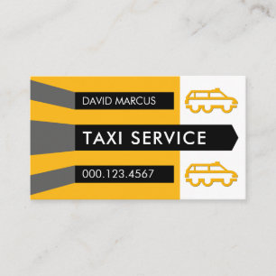 Cartão De Visita Pista de Aeroporto Táxi Amarelo