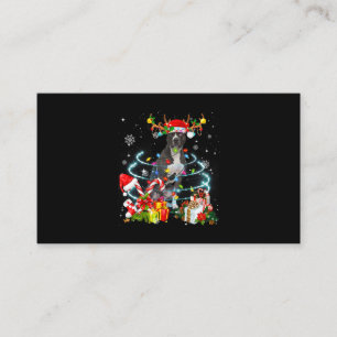 Cartão De Visita Pittie Reindeer - Luzes das árvores de Natal Pajam