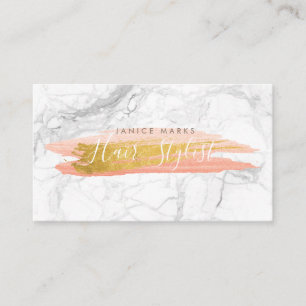 CARTÃO DE VISITA PIXDEZINAS MORREM PROFISSÃO FAUX BRANCO MARBLE DO