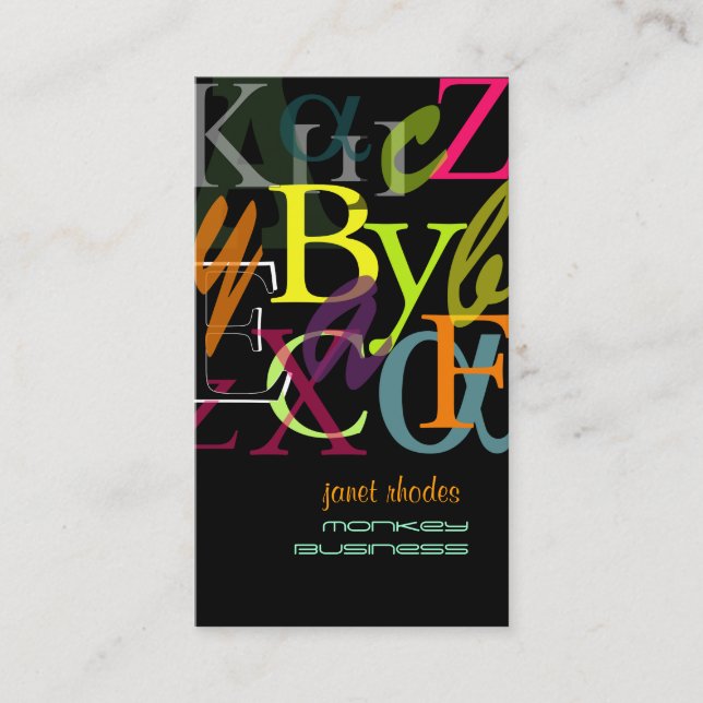 Cartão De Visita PixDezines ABC, alfabeto grego/plano de fundo DIY (Frente)