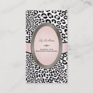 Cartão De Visita PixDezines Black, manchas brancas-leopardo