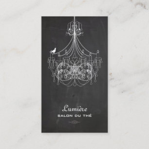 Cartão De Visita PixDezines Black+White Chandelier/Quadro