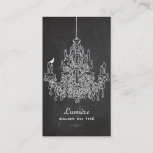 Cartão De Visita PixDezines Black+White Chandelier/Quadro