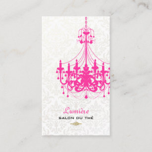 Cartão De Visita PixDezines cor rosa-quente de candelabro/escuro