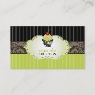 Cartão De Visita PixDezines cupcake de redemoinhos de limão + listr