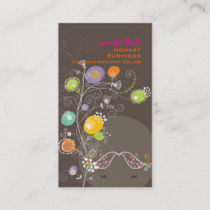 Cartão De Visita PixDezines dandelions+love bird/diy color (cor do 