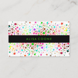 Cartão De Visita PixDezines Dazzled Rainbow Confetti/Dots/Speck