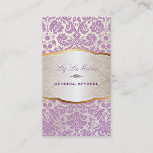 Cartão De Visita PixDezines desirée damask/lilac