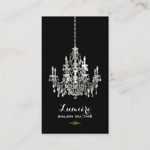 Cartão De Visita PixDezines faux prata chandelier/cor DIY